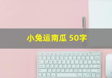 小兔运南瓜 50字